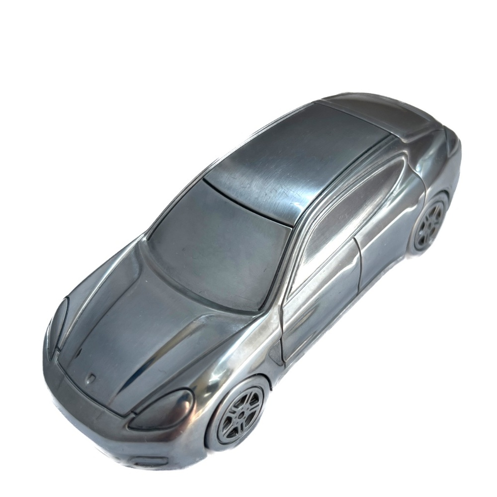 Porsche Panamera Turbo Mobil 1 Solid Metal Silver Colored 4 1/2" long x 1 1/2" w